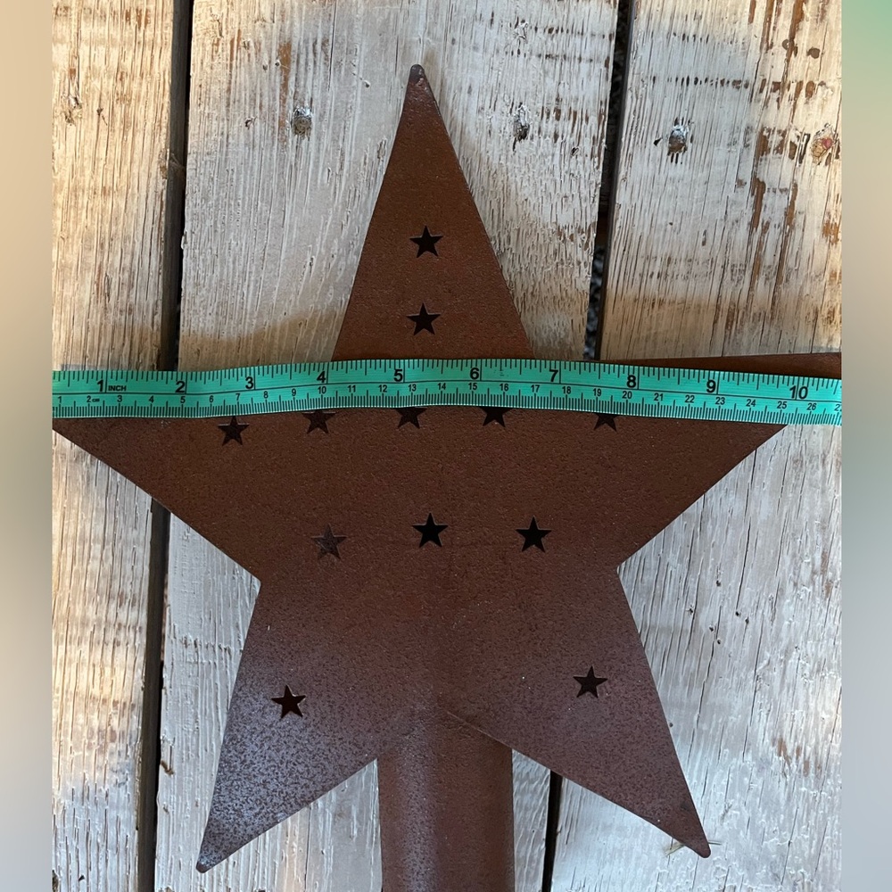 Rustic Brown Star Tree Topper - Picture 6 of 7